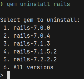 Multiple rails versions